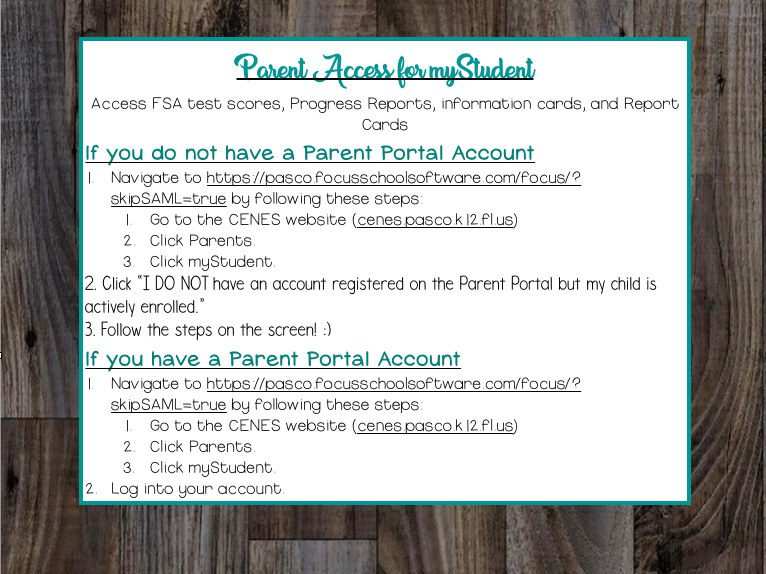 Parent Portal Directions