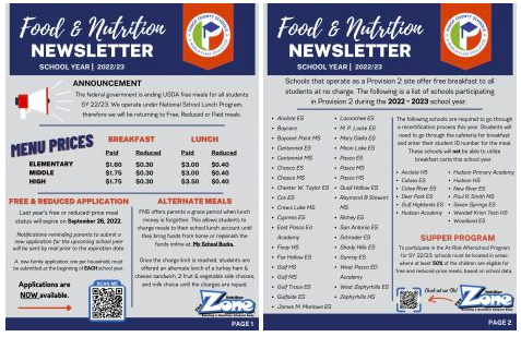 Food and  Nutrition Newsletter
